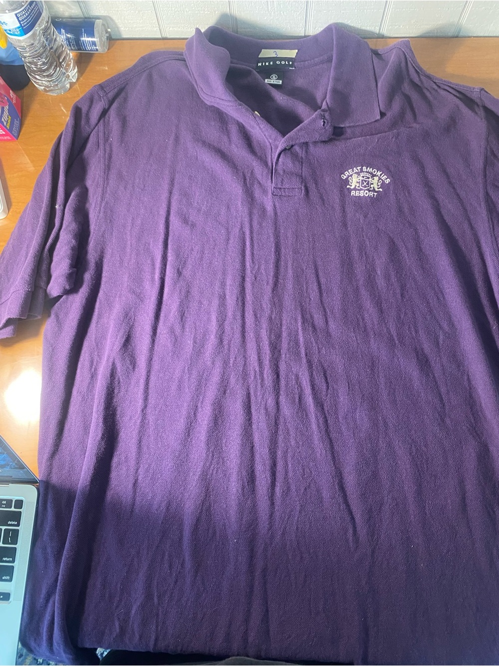 Nike Purple Polo Shirt with Great Smokies Resort Embroidered Logo